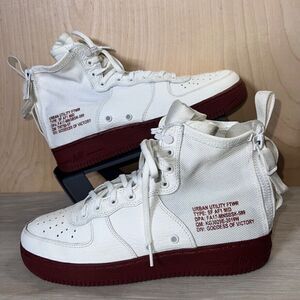 Nike SF Air Force AF1‎ Mid "Red Ivory" 917753- 100 Men's 9